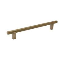 Greep Ribb mat messing, 9x160x209mm, hoogte 27mm