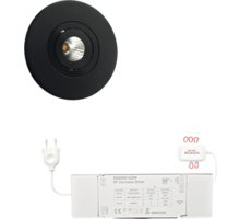 5x Monza rond zwart DTW 3000K-2200K+5x verl + MC easy basis