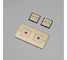 2G Wall Plate/Horizontal/Brass