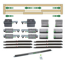 OCEAN 1 schuifdeursysteem met 2xsoftclose