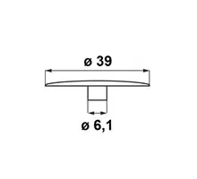 Afdekkappen FUERTE zwart, diameter 39mm