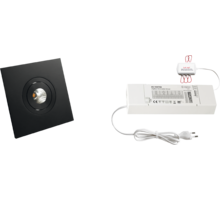 2x Monza vierkant zwart DTW 3000K-2200K+2x verl+ZigBee