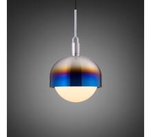 Forked Pendant/Steel/Large Burnt Steel Shade/Large Opa