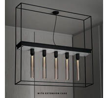 Caged Ceiling 5.0 - Polished White Marble/Buster Bulb Tube