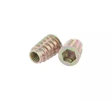 Rampabus conisch M10/16x25mm met rand, geel verzinkt, SW10