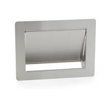 Afvaldoorlaat 450x270mm RVS voor verticaal gebruik