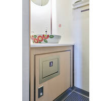 Afvaldoorlaat 450x270mm RVS voor verticaal gebruik