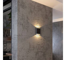 Wandlamp Valencia L Brons Geborsteld up/down Dimbaar IP-54