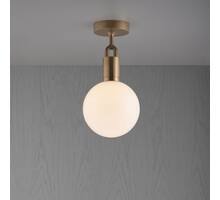 Forked Ceiling/Brass/Medium Opal Globe