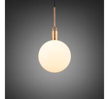 Forked Pendant/Brass/Large Opal Globe