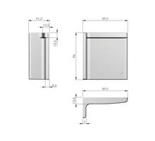 Afdekkap voor LIBRA H11, lichtgrijs, rechts