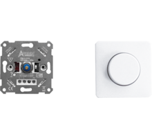 Jung AS500 Alpin wit met universele RL-dimmer