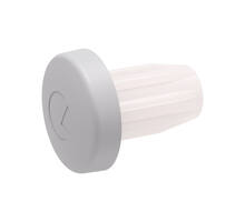 Deurbuffer stift 5mm, schotel 8mm x 2,5mm dik grijs