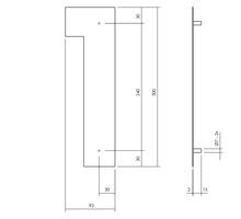 Huisnummer 1 XL hoogte 30cm 