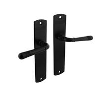 Deurkruk Helena op schild 230x44 mm blind zwart