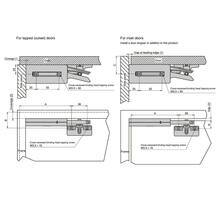 Demper - sluiting combinatie wit voor deuren 7-25 kilo