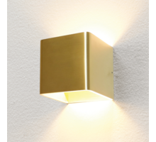 Wandlamp Vigo Up/down Goud Geborsteld IP20