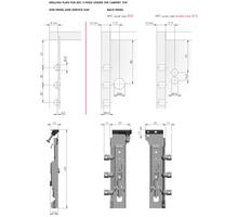 Kastophanger APC3 links met 3 duvels 10mm, verzinkt