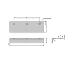 Greep antiek brons montage op de deur, lengte 95mm