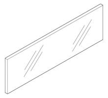 Frontstuk glas hoog, legrabox C, 483x138x10mm