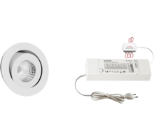 4x Ancona rond wit + 4x verlengsnoer + ZigBee Driver 30W