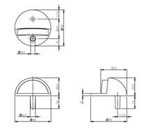 Deurstop rond model mat zwart