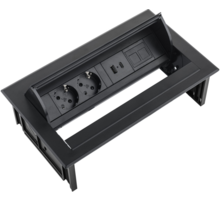 Power Desk In – 2x 230V + 1x USB A+C Charge