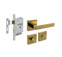 Deurbeslag set toiletslot 63/8mm wit met deurkruk Hera en WC