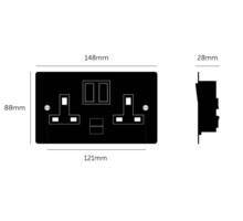 2G Socket + USB 3.1A/White