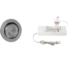 6x Ancona rond Alu + 6x verlengsnoer + ZigBee Driver 30W