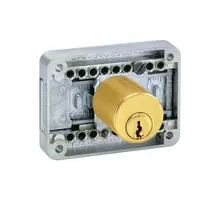 Oplegslot cilinder glans messing BN 0101 cilinderlengte 23mm