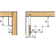 Kastophanger SCARPI 4 rechts 3D verstelbaar met schr. 5x15mm