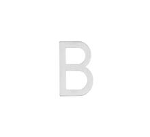 Huisletter B 100mm RVS geborsteld