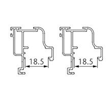 Cruiser 3 W set van 2 st. greeplijst alum. zilver, 2800mm
