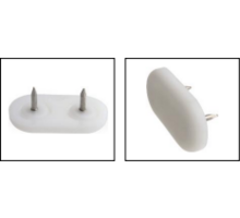 Glijnagel kunststof zwart 44x16mm met 2 stiften