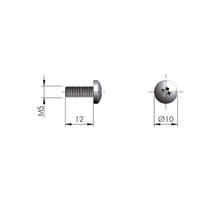 Schroef M5x12mm voor Triade bracket