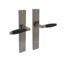 Deurkruk Ton Basic met schild blind nikkel mat