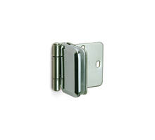 Glasdeurscharnier RVS verchroomd 13mm opleg voor glas 5-8mm
