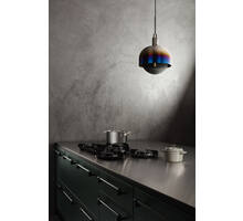 Forked Pendant/Steel/Medium Burnt Steel Shade/Medium O