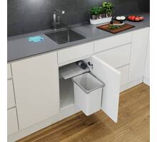 Afvalemmer ENVI Single-C450 - 15,5 liter, grijs