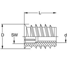 Rampabus SKD M10/18.5x20mm met rand verzinkt