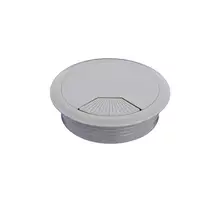Kabeldoorvoer klep met veer 80mm kunststof grijs
