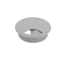 Kabeldoorvoer klep met veer 80mm kunststof grijs