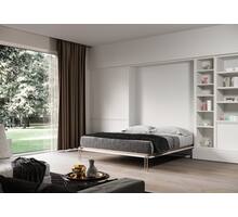 Opklapbed verticaal 163x192cm smalle naad matras 160x190cm