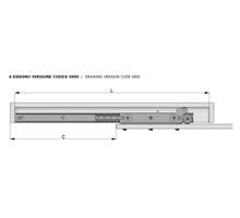 SURF Geleider voor keukentop lengte 900mm, 563mm uittrek-