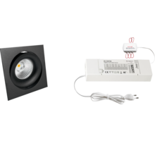 3xCádiz Vierk. zwart+3xpowerled+3xverl.+ZigBee