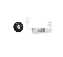 4x Monza rond  zwart + 4 x verlengsnoer + Driver