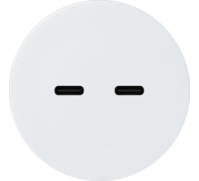 Rond 2.0 USB-C 2X (30W) - s. trim - white alu