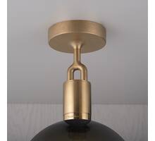 Forked Ceiling/Brass/Medium Smoked Globe