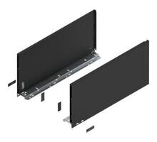 Legrabox ladezijde F 500mm, carbon zwart, hoogte 241mm